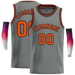 Dark Gray Orange Classic Casual Basketball Jersey