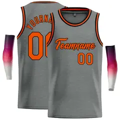Dark Gray Orange Classic Casual Basketball Jersey