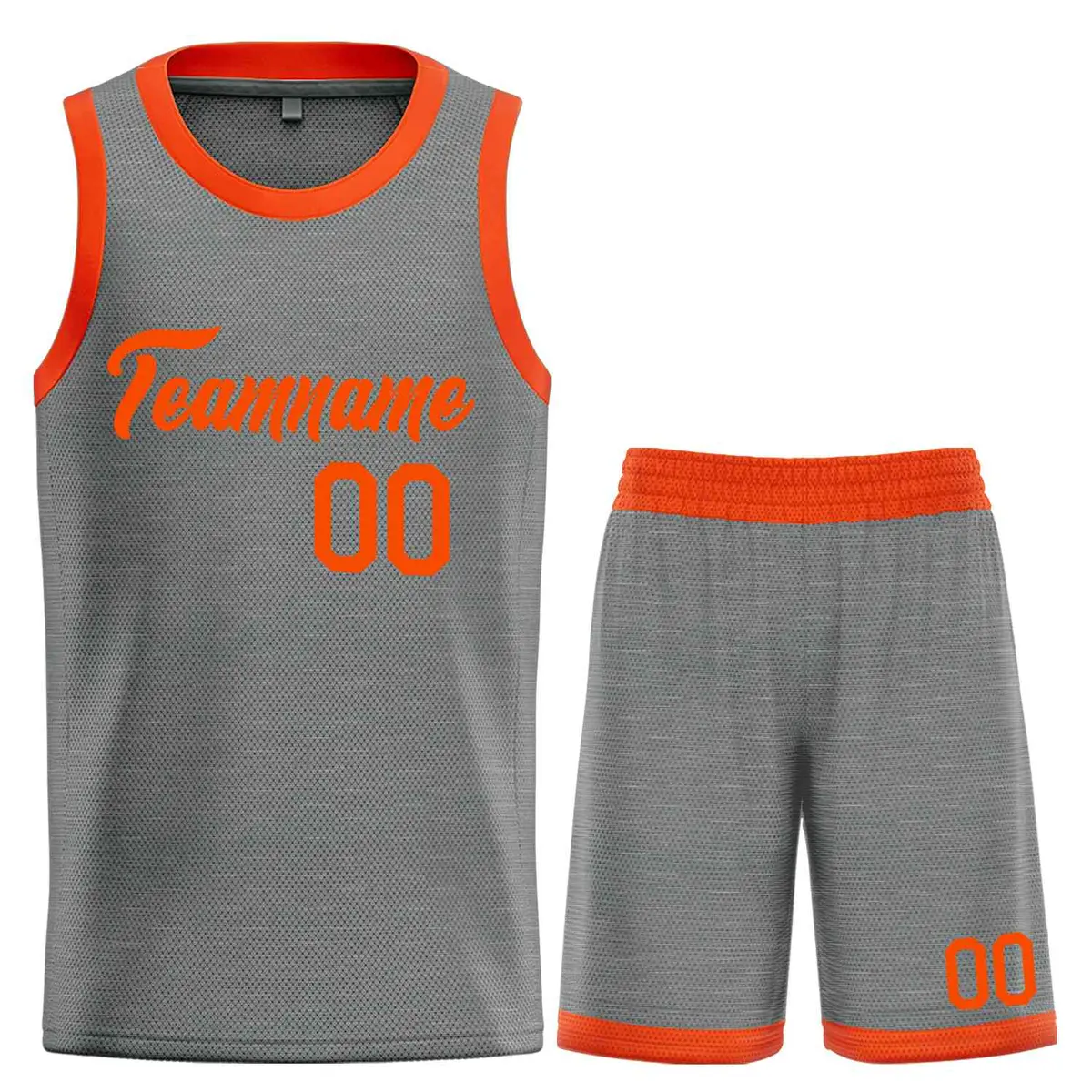 Dark Gray Orange Heal Basketball Jersey Uniform Set