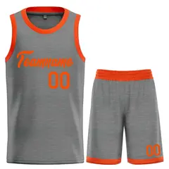 Dark Gray Orange Heal Basketball Jersey Uniform Set
