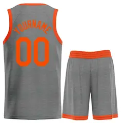 Dark Gray Orange Heal Basketball Jersey Uniform Set 2