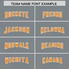 Dark Gray Orange Vertical Gradient Stripe Football Jersey 3