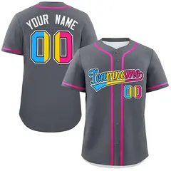 Dark Gray Pansexuality Pride Month Baseball Jersey