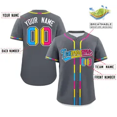 Dark Gray Pansexuality Pride Month Baseball Jersey 2
