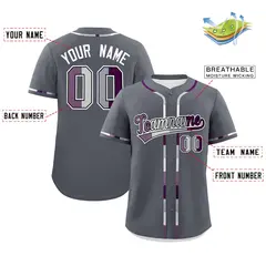 Dark Gray Pride Month Baseball Jersey 2