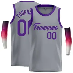 Dark Gray Purple Classic Casual Basketball Jersey