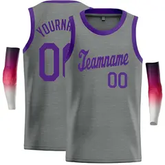 Dark Gray Purple Classic Casual Basketball Jersey