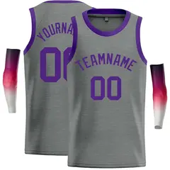 Dark Gray Purple Classic Casual Basketball Jersey 1