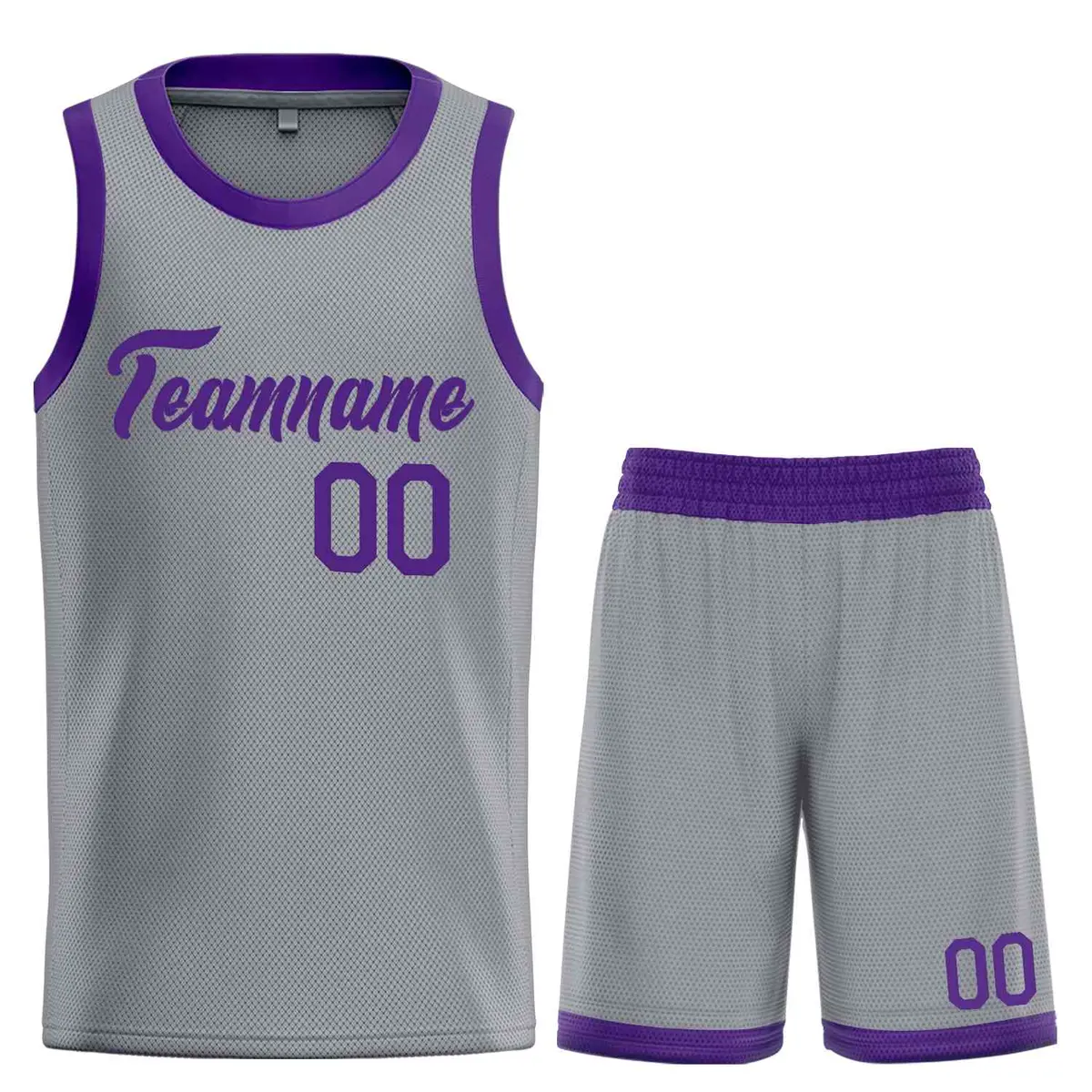 Dark Gray Purple Heal Classic Basketball Jersey