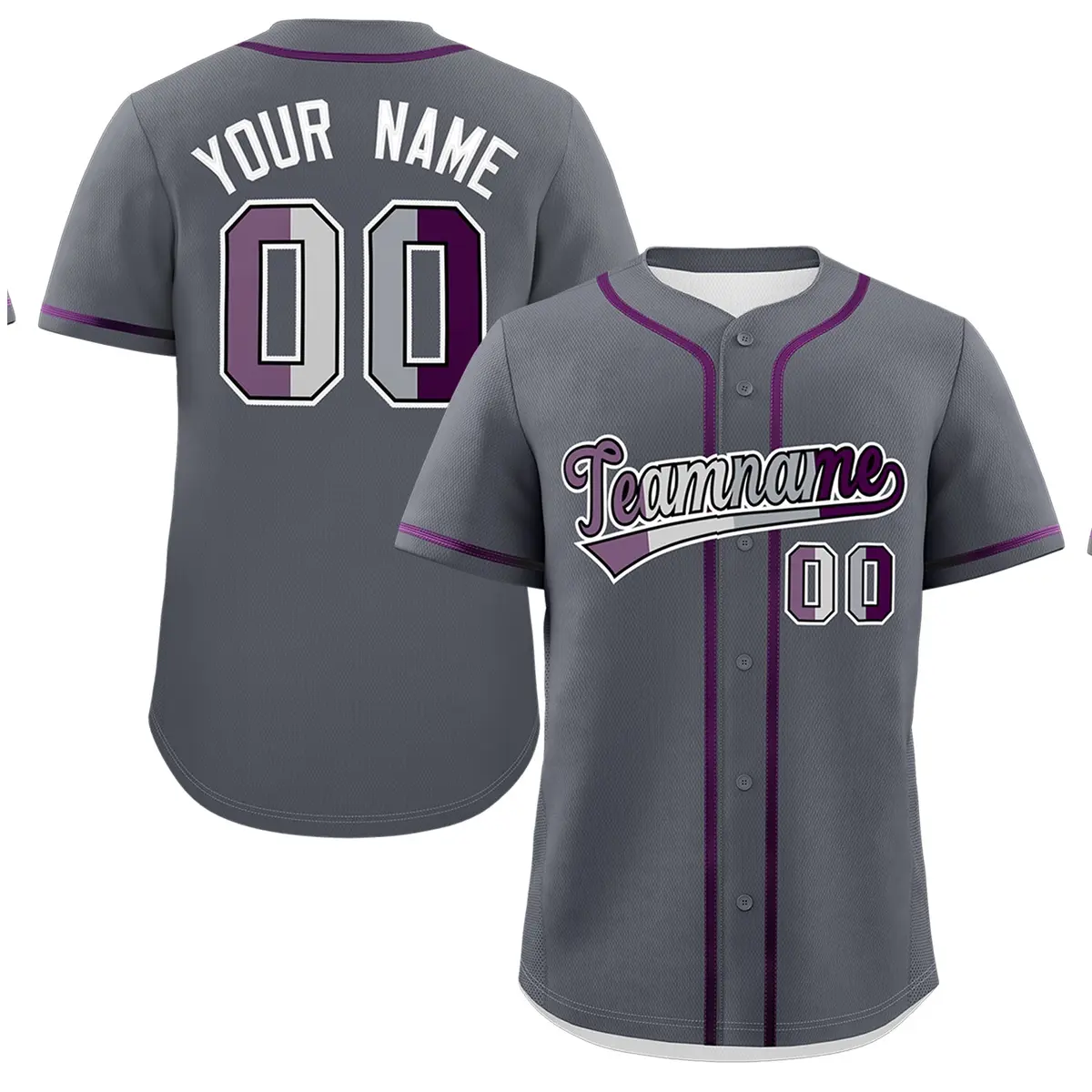 Dark Gray Purple Pride Month Classic Baseball Jersey
