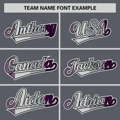 Dark Gray Purple Pride Month Classic Baseball Jersey 3