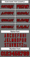 Dark Gray Red-Black Classic Basketball Jersey 3