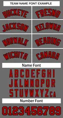 Dark Gray Red-Black Classic Basketball Jersey 3