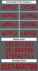 Dark Gray Red Classic Basketball Jersey 3