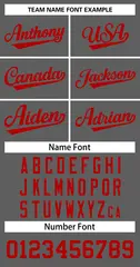 Dark Gray Red Classic Basketball Jersey 3
