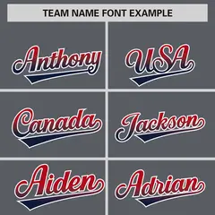 Dark Gray Red-Navy Gradient Varsity Full-Snap Raglan Baseball Jacket 3