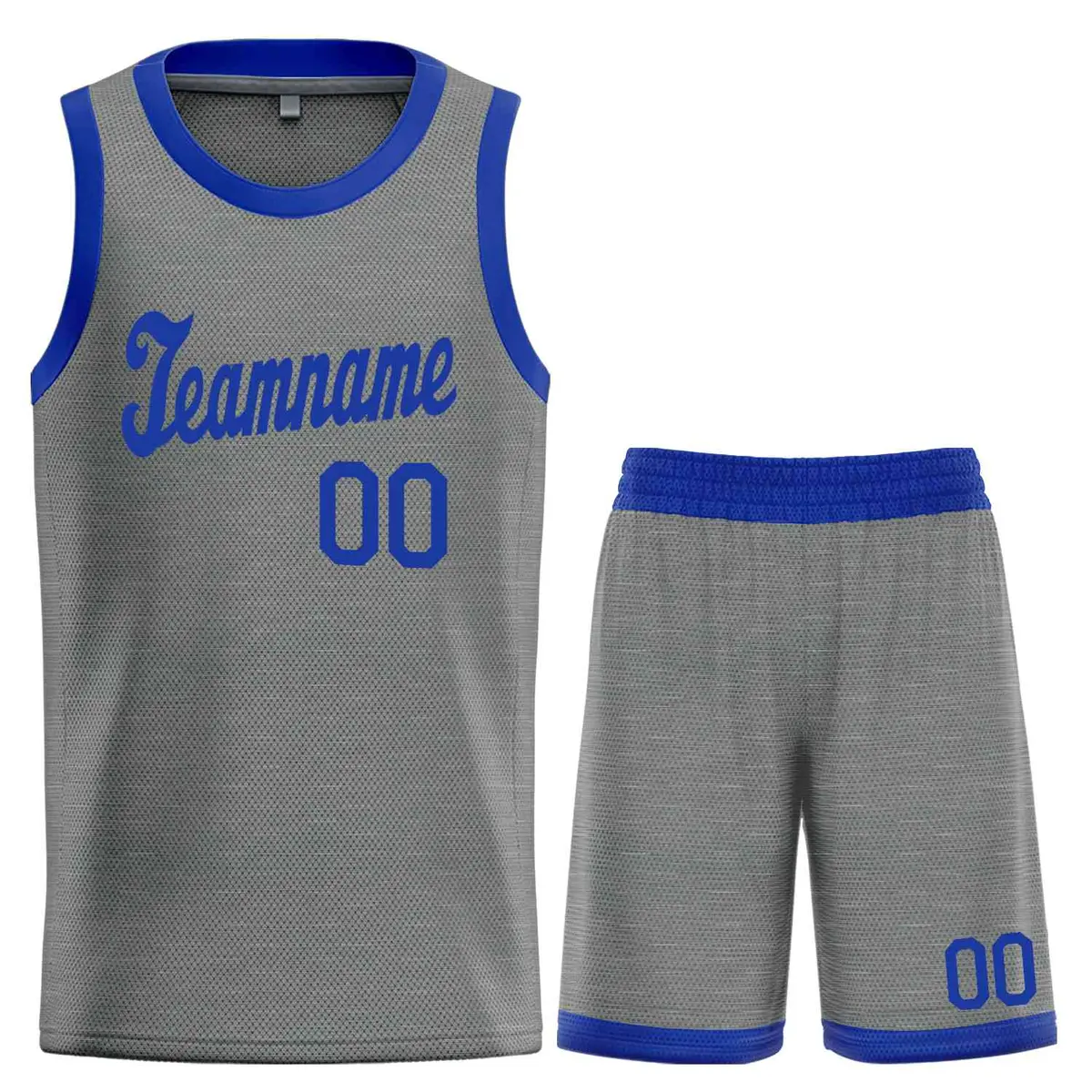 Dark Gray Royal Classic Basketball Uniform Jersey