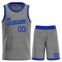 Dark Gray Royal Classic Basketball Uniform Jersey