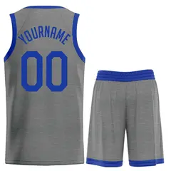 Dark Gray Royal Classic Basketball Uniform Jersey 2