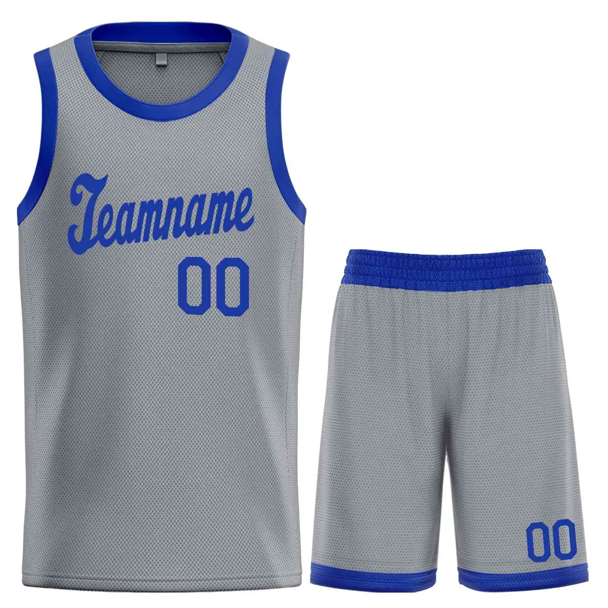 Dark Gray Royal Classic Basketball Uniform Jersey