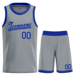 Dark Gray Royal Classic Basketball Uniform Jersey