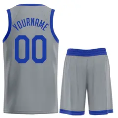 Dark Gray Royal Classic Basketball Uniform Jersey 2
