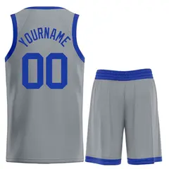 Dark Gray Royal Classic Bull Sets Basketball Jersey 2