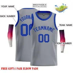 Dark Gray Royal Classic Casual Basketball Jersey 2