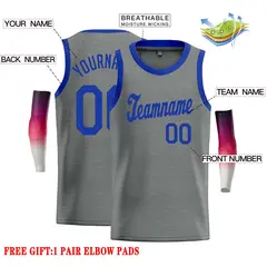 Dark Gray Royal Classic Casual Basketball Jersey 2
