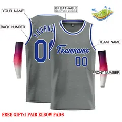 Dark Gray Royal Classic Casual Basketball Jersey 2