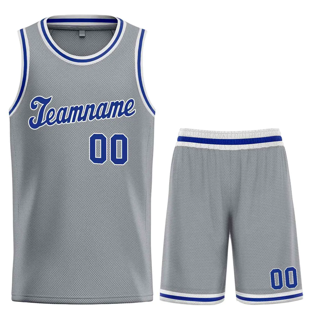 Dark Gray Royal-White Classic Basketball Jersey