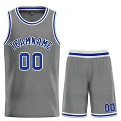 Dark Gray Royal-White Classic Bull Sets Basketball Jersey