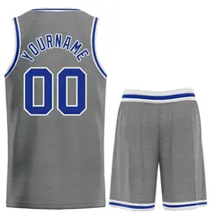 Dark Gray Royal-White Classic Bull Sets Basketball Jersey 2