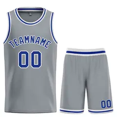 Dark Gray Royal-White Classic Bull Sets Basketball Jersey 1