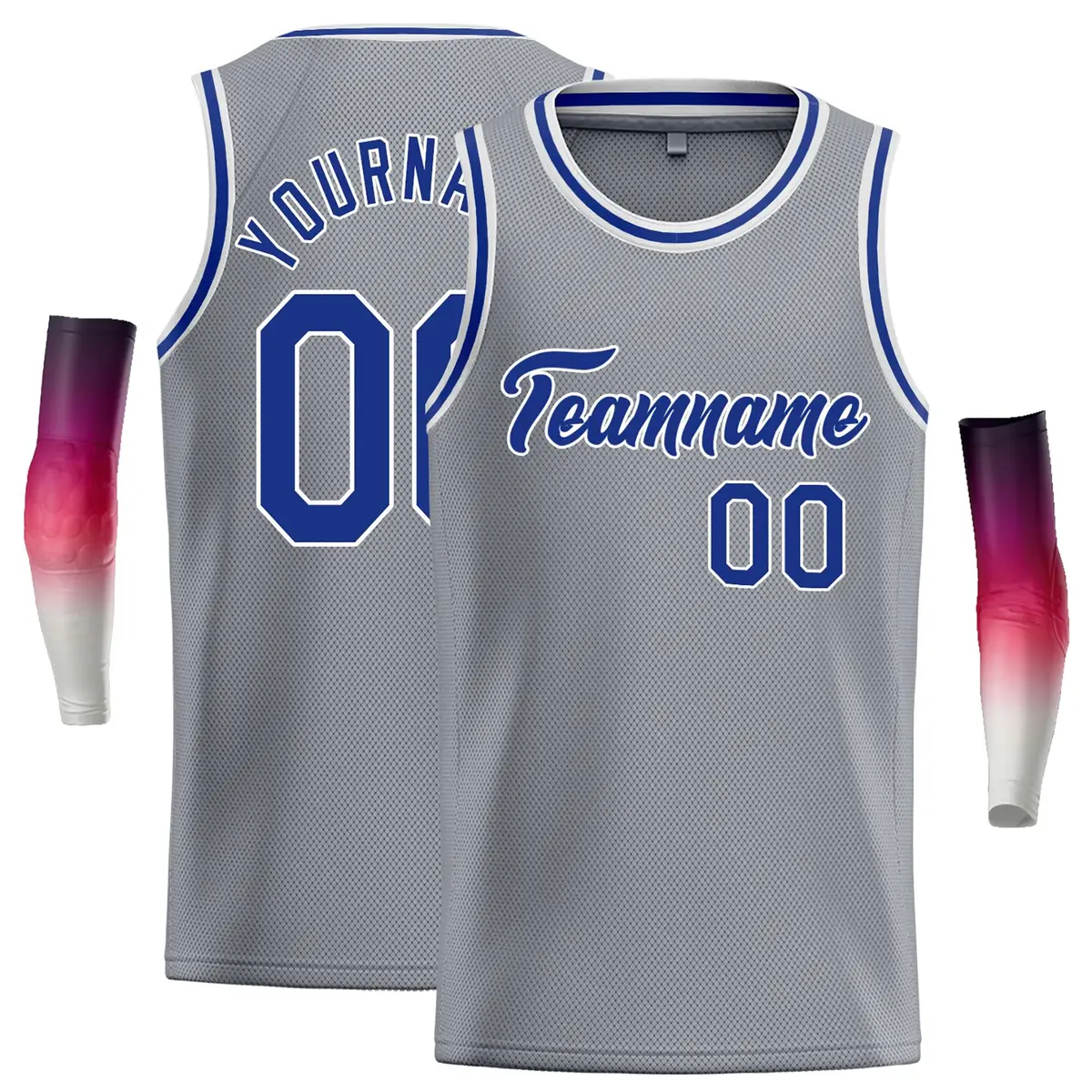 Dark Gray Royal-White Classic Casual Basketball Jersey