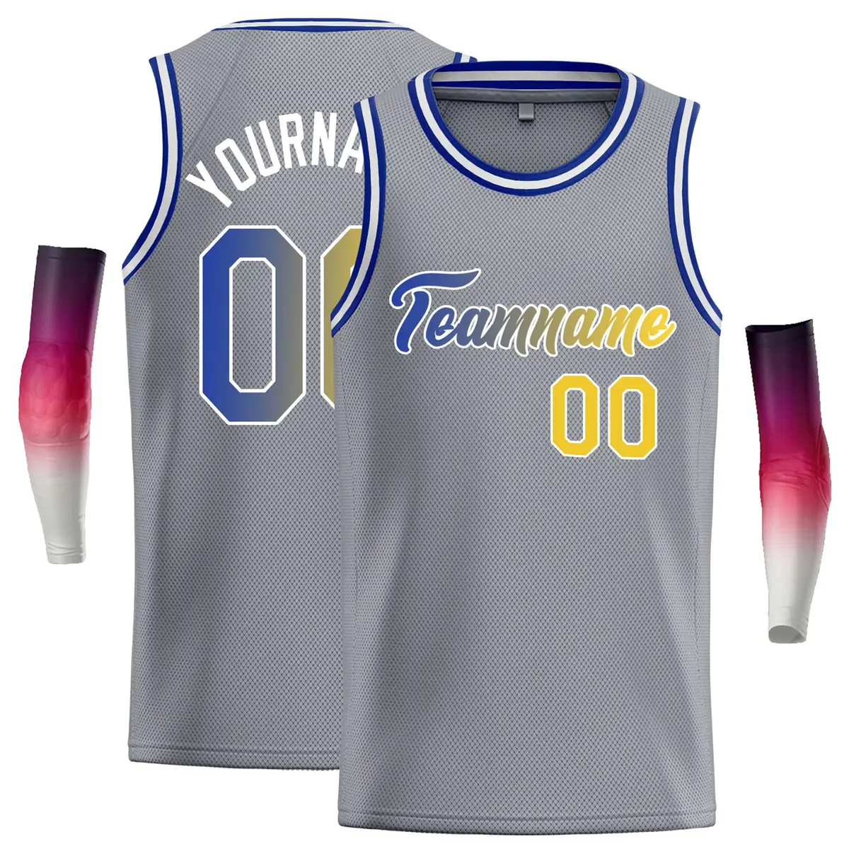 Dark Gray Royal-White Classic Casual Basketball Jersey