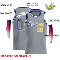 Dark Gray Royal-White Classic Casual Basketball Jersey 2