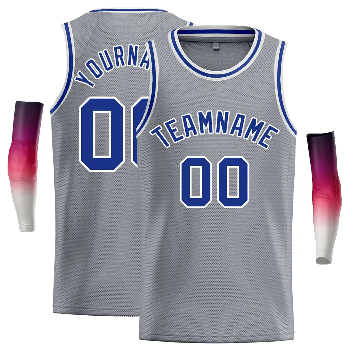 Dark Gray Royal-White Classic Casual Basketball Jersey