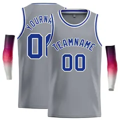 Dark Gray Royal-White Classic Casual Basketball Jersey