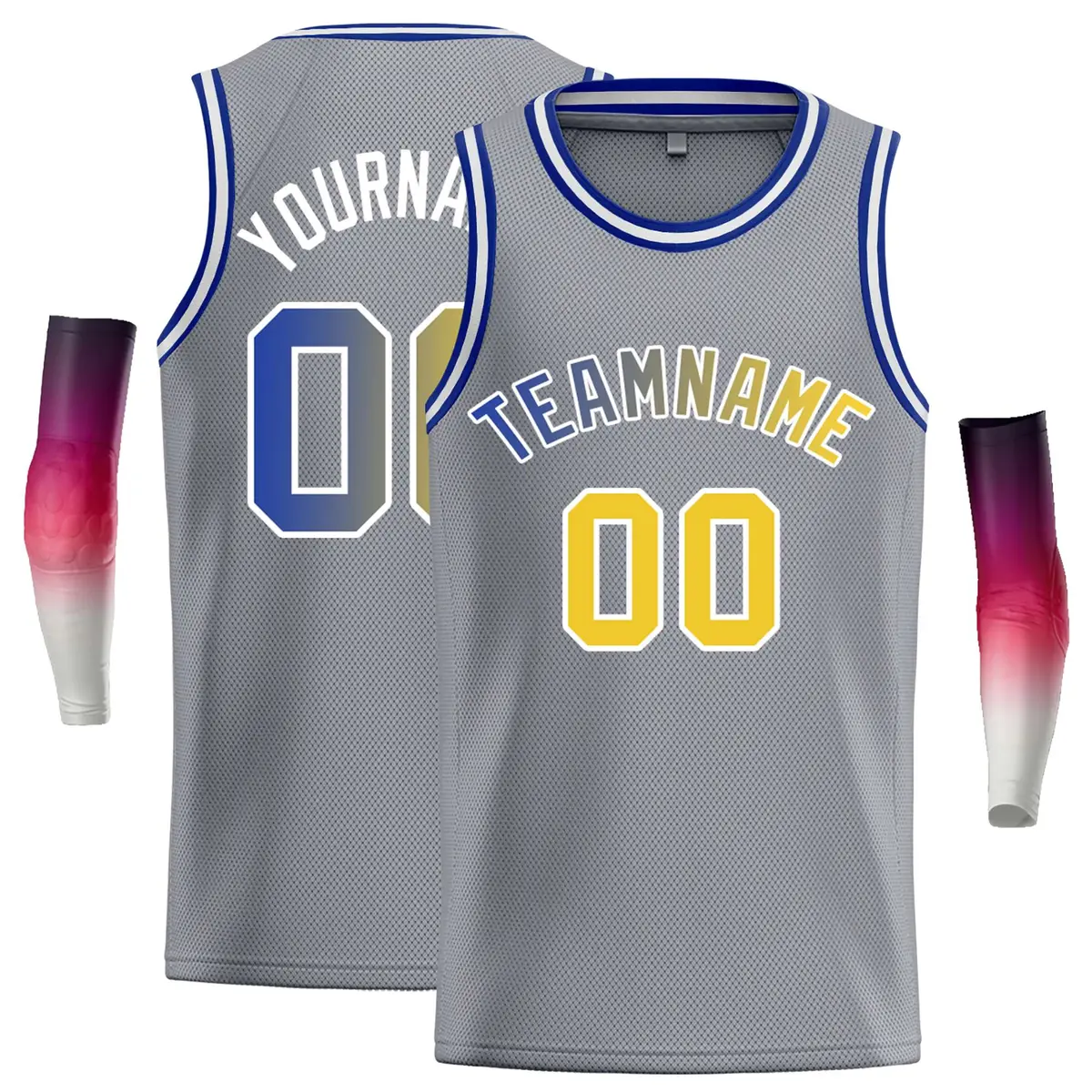 Dark Gray Royal-White Classic Casual Basketball Jersey