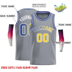 Dark Gray Royal-White Classic Casual Basketball Jersey 2