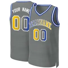 Dark Gray Royal-White Classic Gradient Basketball Jersey 1