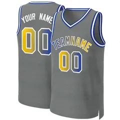 Dark Gray Royal-White Classic Gradient Basketball Jersey 1