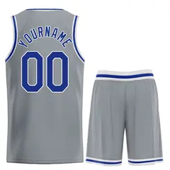 Dark Gray Royal-White Heal Basketball Jersey Uniform Set 2