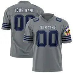 Dark Gray White-Navy Classic Authentic Football Jersey 1
