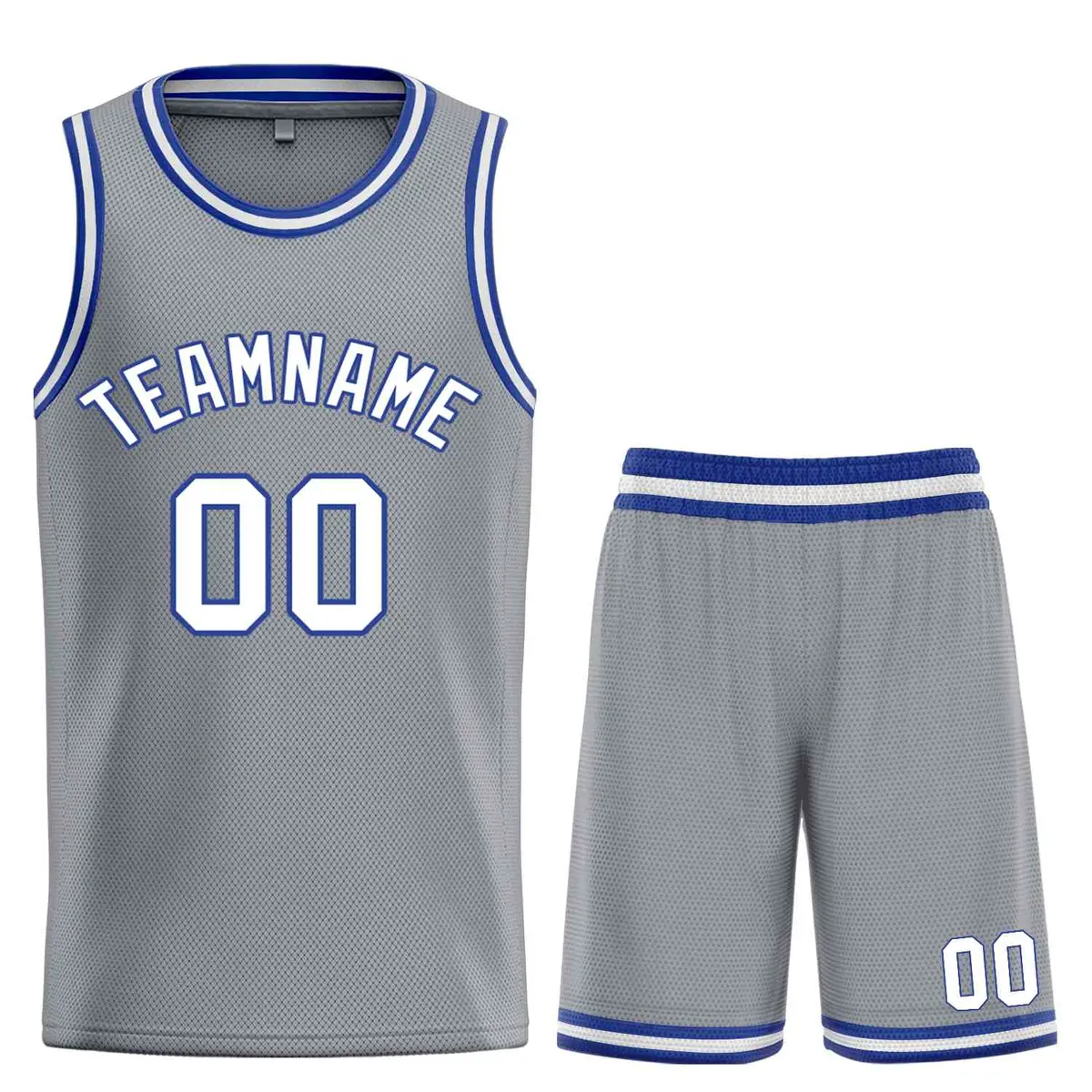 Dark Gray White-Royal Classic Bull Sets Basketball Jersey