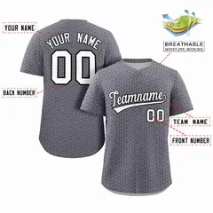 Dark Gray White Texture Graffiti Baseball Jersey 2