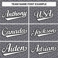 Dark Gray White Texture Graffiti Baseball Jersey 3