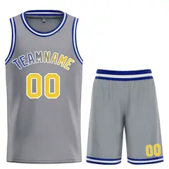 Dark Gray Yellow-White Classic Bull Sets Basketball Jersey