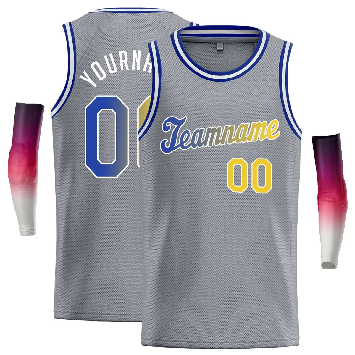 Dark Gray Yellow-White Classic Casual Basketball Jersey